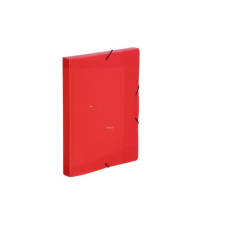 VIQUEL Coolbox A4 30mm Gumis mappa - Áttetsző piros mappa