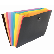 VIQUEL Harmonikamappa, PP, 8 rekeszes, VIQUEL &quot;Rainbow Class&quot;, fekete mappa