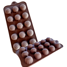  Virág alakú, szilikon bonbon forma, 15 adagos sütés és főzés