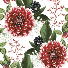 Virág Burgundy Dahlia szalvéta 20 db-os 33x33 cm party kellék