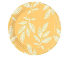 Virág Levél Orange Leaves papírtányér 8 db-os 23 cm party kellék
