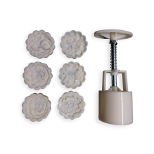  Virág mintás kekszpecsét, 7 részes sütés és főzés