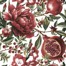 Virág Pomegranates szalvéta 20 db-os 33x33 cm party kellék
