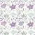 Virág Violet and Mint szalvéta 20 db-os 33x33 cm