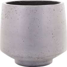 Virágcserép 21 cm x 23 cm sötétszürke kerti dekoráció