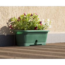  Virágláda alátéttel Verbéna 1,9L 30x12x11cm Szín: Zöld kerti tárolás
