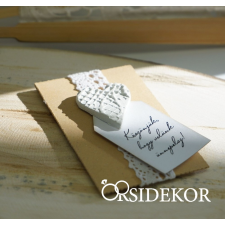  Virágmag vintage tasakban, kísérőkártyával dekorációs kellék