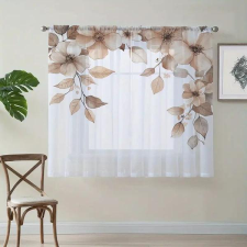  Virágmintás fényáteresztő függöny szett (2 db) – 132 × 160 cm AF2555713-16 lakástextília