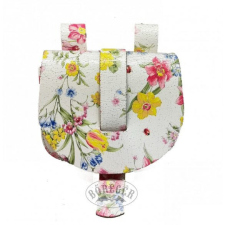  Virágmintás, tarsoly alakú női övtáska, virágok ajándéktárgy