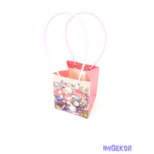  Virágmintás virágtáska nagy kocka - 2 dekorációs kellék