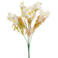  Virágos ág 5 virágos krém 38cm dekorációs kellék
