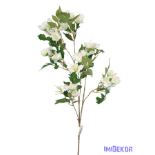  Virágos ág 87cm - Fehér dekorációs kellék