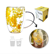  Virágos Thermo Üvegpohár – 300 ml – SZK153 bögrék, csészék