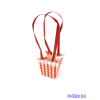  Virágtáska csipkés kocka kicsi trapéz - Piros