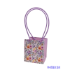  Virágtáska kocka virágmintás - Lila