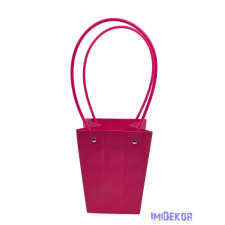  Virágtáska nagy trapéz kocka mintás - Pink dekorációs kellék