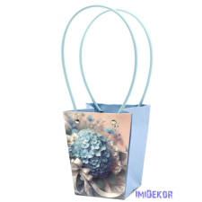  Virágtáska nagy trapéz - Világoskék hortenzia dekorációs kellék