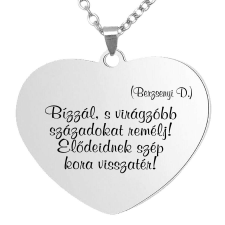  Virágzóbb századokat! medál lánccal, választható több formában és színben medál