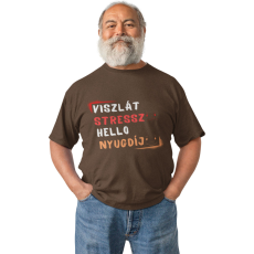  Viszlát stressz helló nyugdíj - Férfi Póló