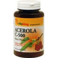 VitaKing Acerola C-500 rágótabletta Vitaking (40) vitamin és táplálékkiegészítő