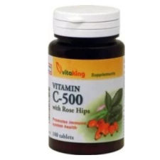 Vitaking Kft. Vitaking C-500 Csipkebogyóval (100) tabletta vitamin és táplálékkiegészítő