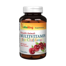 Vitaking Kft. Vitaking Gyermek-vitamin rágótabletta meggy ízű 90x vitamin és táplálékkiegészítő