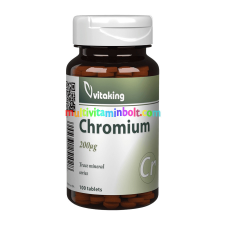 VitaKing Króm pikolinát 200mcg - 100 tabletta - Vitaking vitamin és táplálékkiegészítő