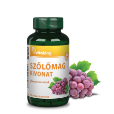 VitaKing Szőlőmag kivonat + rezveratrol 80 vegán kapszula gyógyhatású készítmény