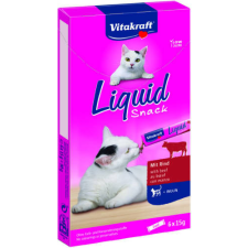 Vitakraft Cat Liquid Snack jutalomfalat marha,inulin 6x15g macskaeledel