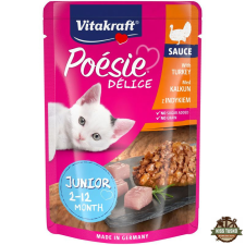 Vitakraft Poésie Delice Junior Macska Alutasak Pulyka 85g macskaeledel