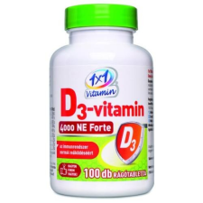 Vitaplus 1x1 D3 vitamin 4000NE Forte rágótabletta (100x) vitamin és táplálékkiegészítő