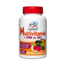 VITAPLUS KFT. 1x1 Vitamin Multivitamin + cink és vas rágótabletta erdei gyümölcs ízben 60x vitamin és táplálékkiegészítő