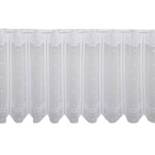  Vitrázsfüggöny V7418 60 cm magas fehér pöttyös méteráru lakástextília