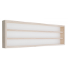 Vitrine42 Fali vitrin modell szekrény 3 polc 100x30x8,5 cm makett kisautó, modellvasút gyűjtő plexi tolóajtóval
