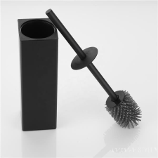 Viva Style Viva NERO - fürdőszobai kiegészítő - WC kefe tartó szögletes - matt FEKETE takarító és háztartási eszköz