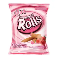 VIVA Viva Rolls epres ízű töltött gabonapálcika - 100 g reform élelmiszer