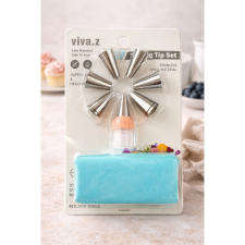 Viva.z Torta díszítőcső szett habzsákkal és csatlakozóval, 7 db-os sütés és főzés