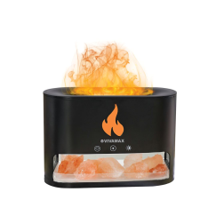 Vivamax Flame aromadiffúzor sókristályokkal fekete (GYVH55) (GYVH55) párásító