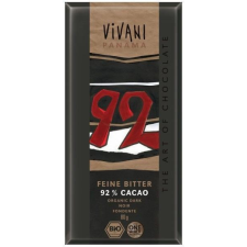 VIVANI BIO ÉTCSOKOLÁDÉ 92% KAKAÓVAL KÓKUSZCUKORRAL 80 G biokészítmény