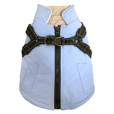  Vízálló bélelt kutyakabát beépített hámmal - Kék - XXL kutyaruha