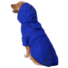  Vízálló, kapucnis kutya esőkabát, 5XL, kék kutyaruha
