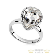  Vízcsepp kristály gyűrű, Kristály, Swarovski köves, 6,5 gyűrű