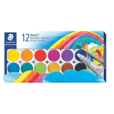 Vízfesték, 12 darabos, STAEDTLER "Noris 888" ecset, festék