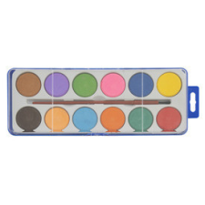  Vízfesték, 12 db + ecset kréta, festék és papír