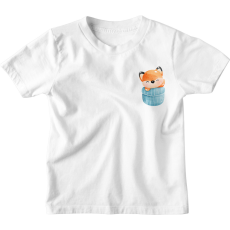  Vízfestmény Zsebminta Róka - Gyerek Póló