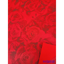  Vízhatlan mintás ív 70x100cm - Rózsafejmintás - Piros dekorációs kellék