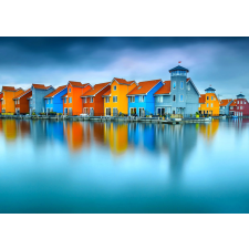 Vízparti Házikók Puzzle, Groningen, Hollandia 1000 Darab puzzle, kirakós