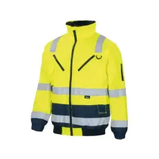 VIZWELL láthatósági 4 az 1 BEN pilótadzseki fluo sárga-tengerkék xxl vizwell termék