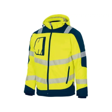 VIZWELL láthatósági téli softshell kabát fluo sárga-tengerkék xl vizwell termék