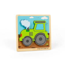 Vkládací puzzle traktor - Bigjigs Toys puzzle, kirakós